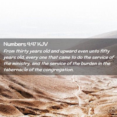 Numbers 4:47 KJV Free Bible Images