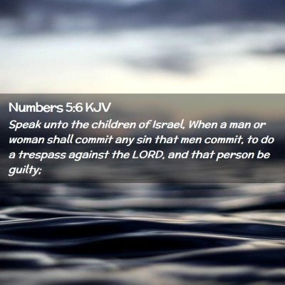 Numbers 5:6 KJV Free Bible Images