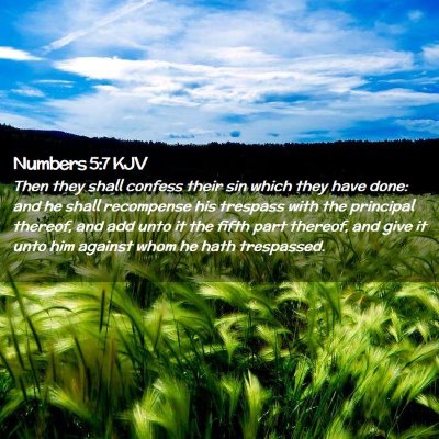 Numbers 5:7 KJV Free Bible Images