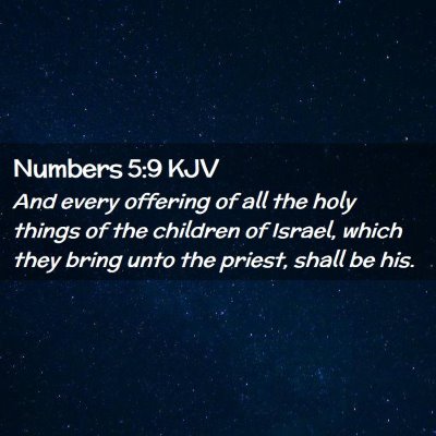 Numbers 5:9 KJV Free Bible Images