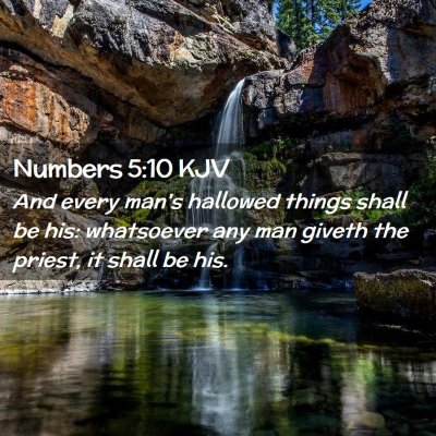 Numbers 5:10 KJV Free Bible Images