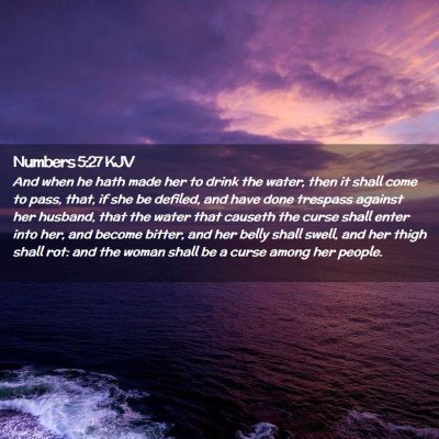 Numbers 5:27 KJV Free Bible Images