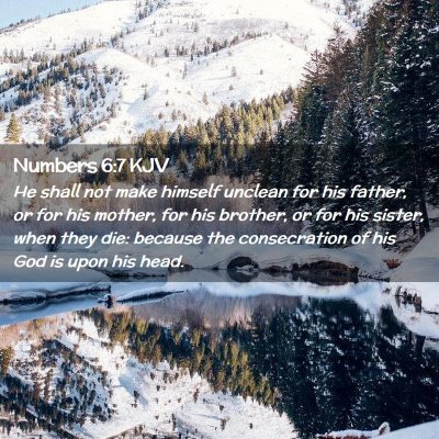 Numbers 6:7 KJV Free Bible Images