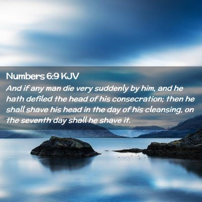 Numbers 6:9 KJV Free Bible Images