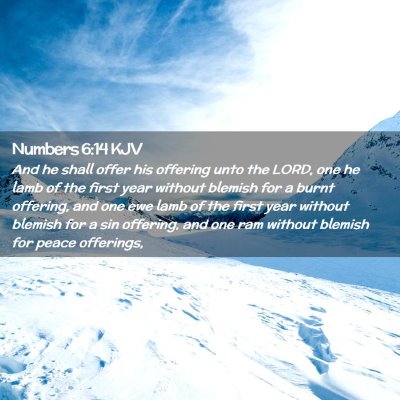 Numbers 6:14 KJV Free Bible Images