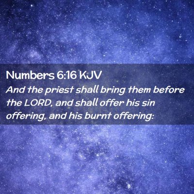 Numbers 6:16 KJV Free Bible Images