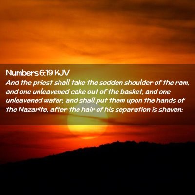 Numbers 6:19 KJV Free Bible Images