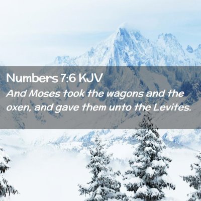 Numbers 7:6 KJV Free Bible Images