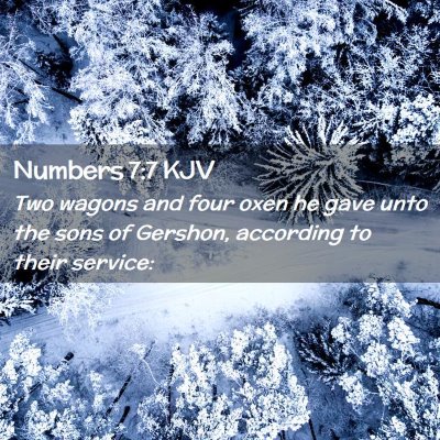 Numbers 7:7 KJV Free Bible Images