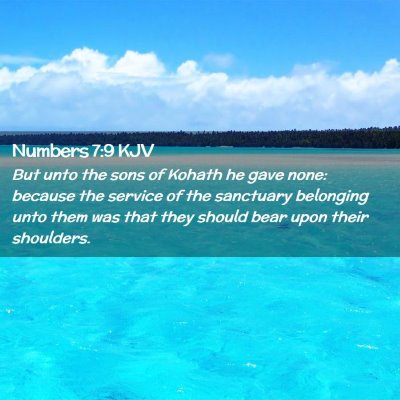 Numbers 7:9 KJV Free Bible Images