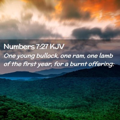 Numbers 7:27 KJV Free Bible Images