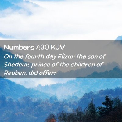 Numbers 7:30 KJV Free Bible Images