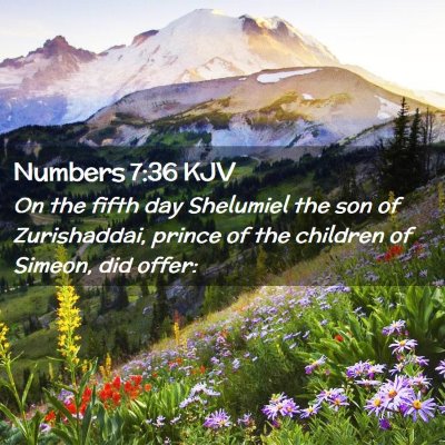 Numbers 7:36 KJV Free Bible Images