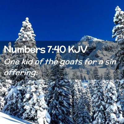 Numbers 7:40 KJV Free Bible Images