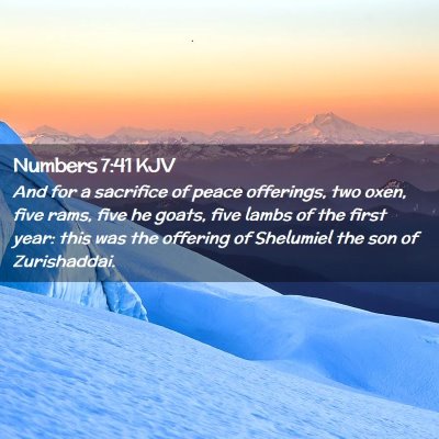 Numbers 7:41 KJV Free Bible Images