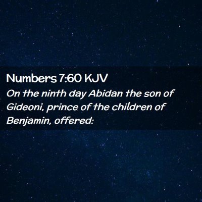 Numbers 7:60 KJV Free Bible Images