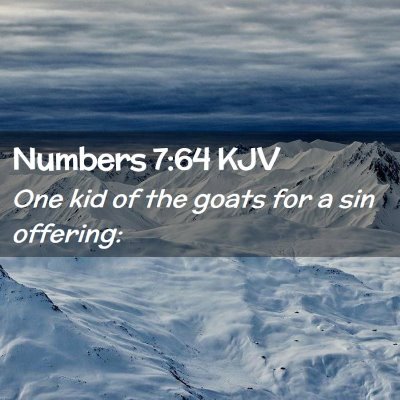 Numbers 7:64 KJV Free Bible Images