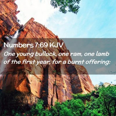 Numbers 7:69 KJV Free Bible Images