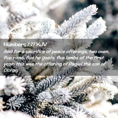 Numbers 7:77 KJV Free Bible Images