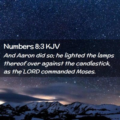 Numbers 8:3 KJV Free Bible Images