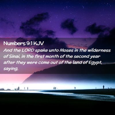 Numbers 9:1 KJV Free Bible Images