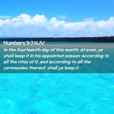 Numbers 9:3 KJV Free Bible Images