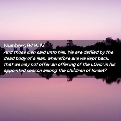 Numbers 9:7 KJV Free Bible Images