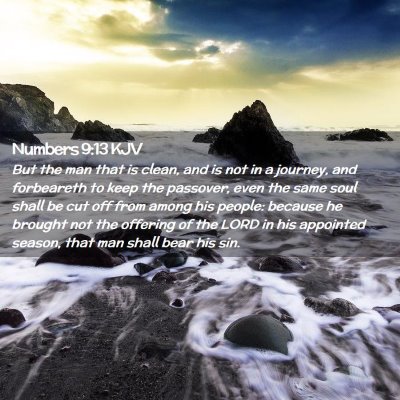 Numbers 9:13 KJV Free Bible Images