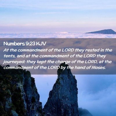 Numbers 9:23 KJV Free Bible Images