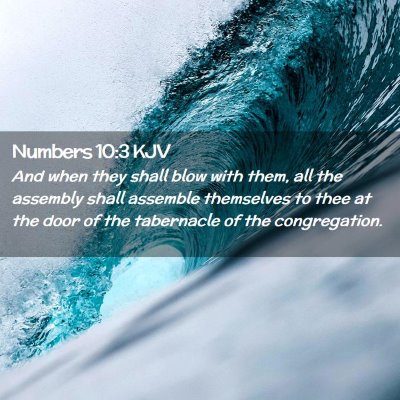 Numbers 10:3 KJV Free Bible Images