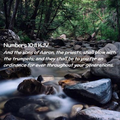 Numbers 10:8 KJV Free Bible Images