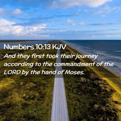 Numbers 10:13 KJV Free Bible Images