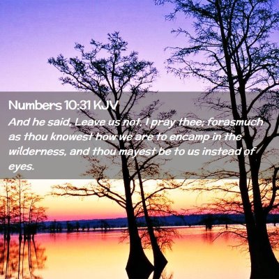 Numbers 10:31 KJV Free Bible Images