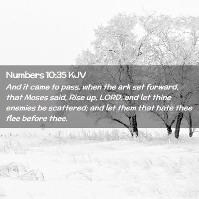 Numbers 10:35 KJV Free Bible Images