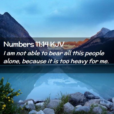 Numbers 11:14 KJV Free Bible Images