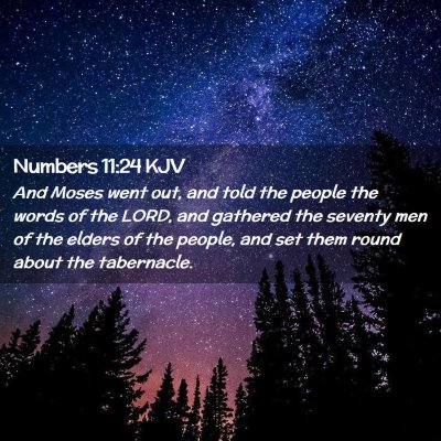 Numbers 11:24 KJV Free Bible Images