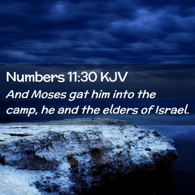 Numbers 11:30 KJV Free Bible Images