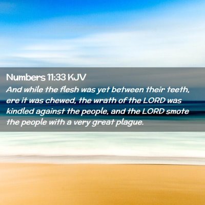 Numbers 11:33 KJV Free Bible Images