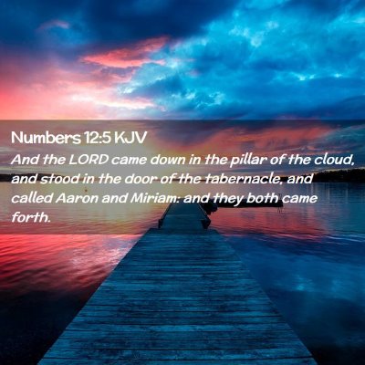 Numbers 12:5 KJV Free Bible Images