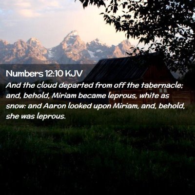 Numbers 12:10 KJV Free Bible Images