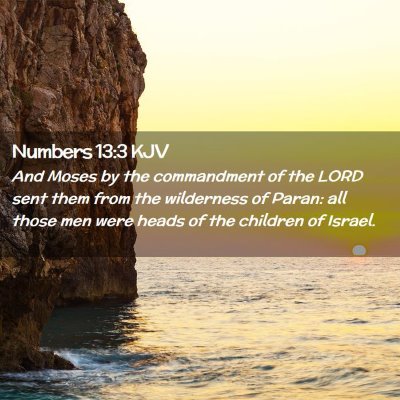 Numbers 13:3 KJV Free Bible Images