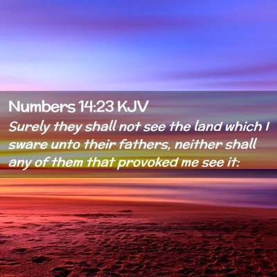 Numbers 14:23 KJV Free Bible Images