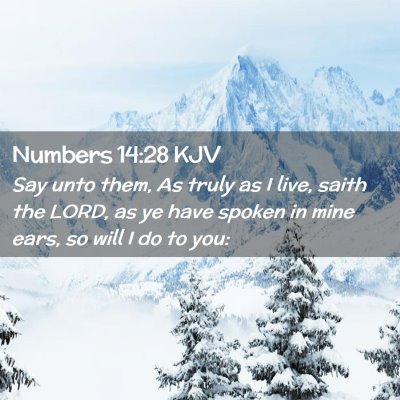 Numbers 14:28 KJV Free Bible Images