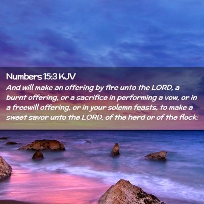 Numbers 15:3 KJV Free Bible Images