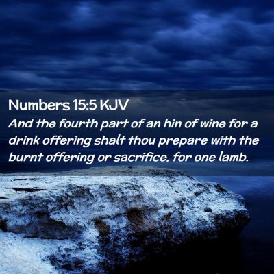 Numbers 15:5 KJV Free Bible Images