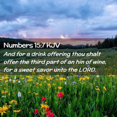 Numbers 15:7 KJV Free Bible Images