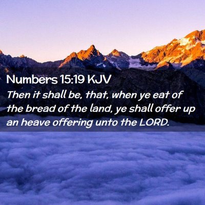 Numbers 15:19 KJV Free Bible Images