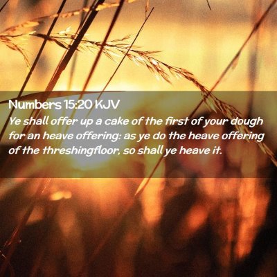 Numbers 15:20 KJV Free Bible Images