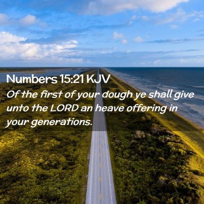 Numbers 15:21 KJV Free Bible Images