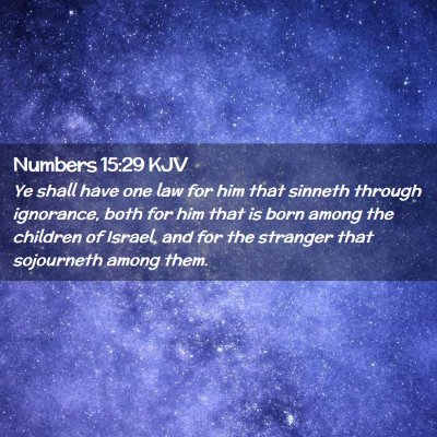 Numbers 15:29 KJV Free Bible Images